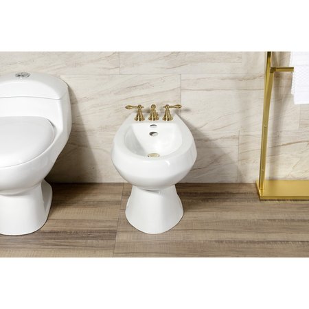 Kingston Brass ThreeHandle Bidet Faucet, Brushed Brass KB327ACL